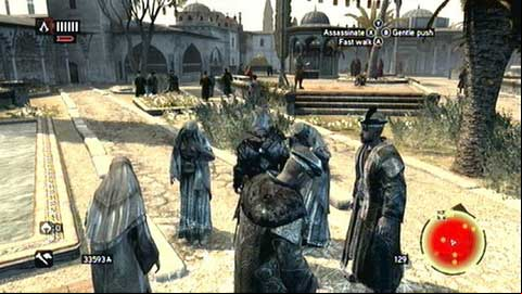 In the second garden you have to keep on the left, where you'll find another group of Romani dancers - Memory 3 - Sequence 6 - Fortune's Disfavor - Assassins Creed: Revelations - Game Guide and Walkthrough