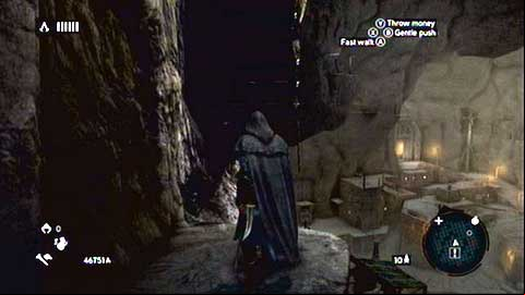 When you get to the indicated place, go up the floor - Memory 1 - Sequence 7 - Underworld - Assassins Creed: Revelations - Game Guide and Walkthrough