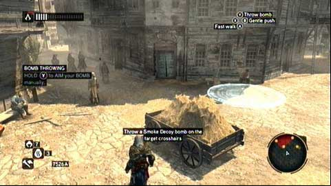 In this mission youll learn how the Smoke Signal Bomb works - Datura; Caltrops; Smoke Decoy - Piri Reis Missions - Assassins Creed: Revelations - Game Guide and Walkthrough