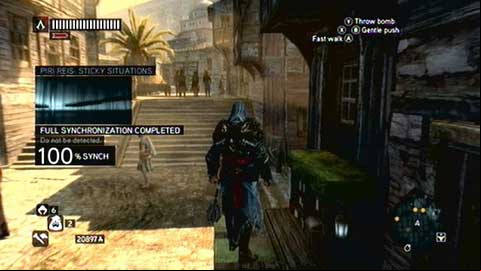 Quickly leave the area and the mission will end - Sticky Situations; Tripwire - Piri Reis Missions - Assassins Creed: Revelations - Game Guide and Walkthrough