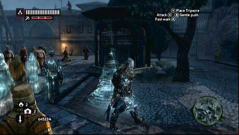 In order to start the mission, walk towards the white comb on the small square - Missions 4-6 - Recruit Assassins Missions - Assassins Creed: Revelations - Game Guide and Walkthrough