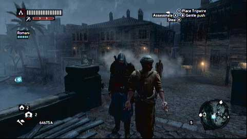 It is best to use hidden double blades in this situation - Missions 3-5 - Master Assassin Missions - Assassins Creed: Revelations - Game Guide and Walkthrough