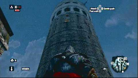 You will find it on the eastern wall of Galata Tower - Galata District (01-11) - Animus data fragments - Assassins Creed: Revelations - Game Guide and Walkthrough