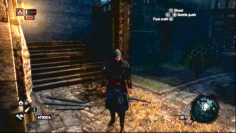 Chest lies next to the stone stairs - Galata District (01-12) - Treasure chests - Assassins Creed: Revelations - Game Guide and Walkthrough