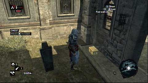 Treasure is hidden next to the exit from the cemetery - Galata District (01-12) - Treasure chests - Assassins Creed: Revelations - Game Guide and Walkthrough