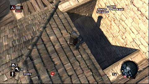 In order to get to the treasure, climb the rooftop above it and then search for the hole at the wall - Constantine District (14-24) - Treasure chests - Assassins Creed: Revelations - Game Guide and Walkthrough