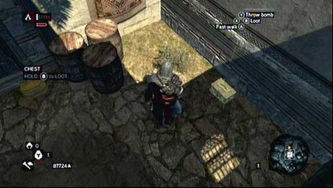 Same as previous treasure, it is also hidden in a small yard - Imperial District (11-20) - Treasure chests - Assassins Creed: Revelations - Game Guide and Walkthrough