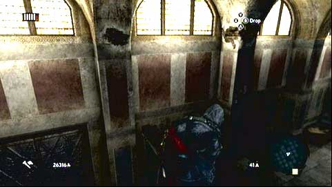 From there you have to jump to the left and grab a damaged pillar - Hagia Sophia's Secret - p. 1 - Ishak Pashas memoir pages - Assassins Creed: Revelations - Game Guide and Walkthrough