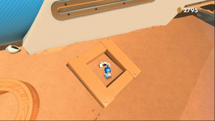 Eliminate more enemies standing near the big blue pipe - Astros Playroom: Bot Beach - walkthrough - Cooling Springs - Astros Playroom Guide