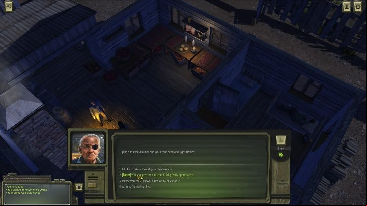 After talking to the guards, go inside and talk to an older man - Drunken Lair - ATOM RPG Walkthrough - Walkthrough - ATOM RPG Guide