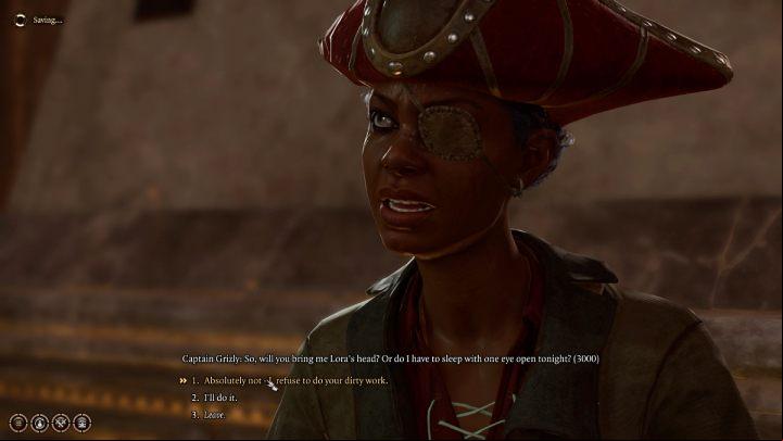 Talk to Captain Grizly and ask her about Lora - Baldurs Gate 3: How to save Vanra - walkthrough - Act 3 - Baldurs Gate 3 Guide, Walkthrough