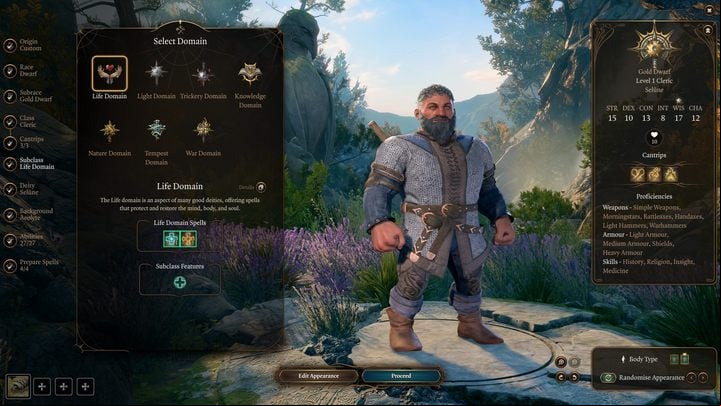 When in choice for a race viable for a Cleric (especially if you're considering wearing heavy armor), seriously consider Gold Dwarf - Baldurs Gate 3: Cleric - best build - Cleric - Baldurs Gate 3 Guide, Walkthrough