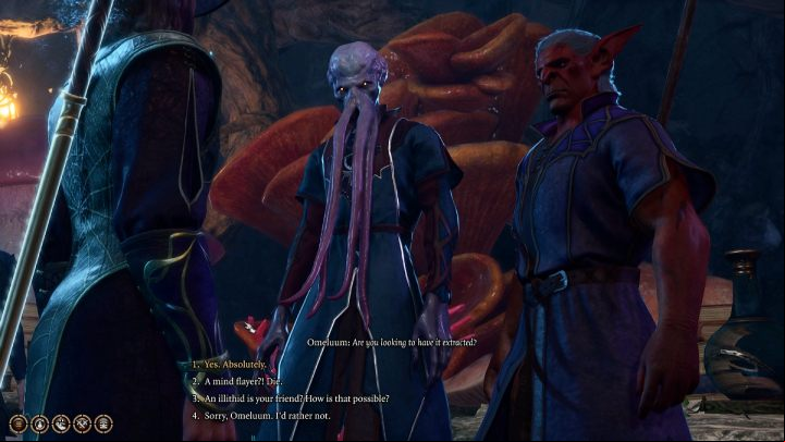 When talking to Omeluum, tell him that you want to get rid of the tadpole - Baldurs Gate 3: Underdark in BG3 - walkthrough - Act 1 - Baldurs Gate 3 Guide, Walkthrough