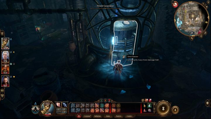 Approach the generator and put a flower into it - Baldurs Gate 3: Underdark in BG3 - walkthrough - Act 1 - Baldurs Gate 3 Guide, Walkthrough
