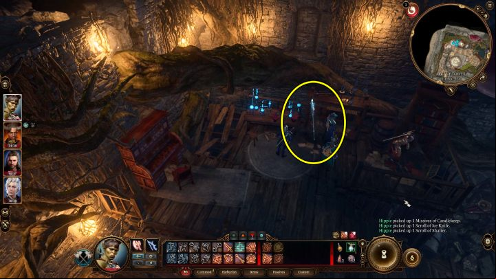 Go down to the basement and search all the bookshelves - Baldurs Gate 3: Underdark in BG3 - walkthrough - Act 1 - Baldurs Gate 3 Guide, Walkthrough