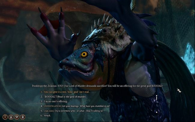 A conversation with the inhabitants of the cove can be conducted in several ways - Baldurs Gate 3: Underdark in BG3 - walkthrough - Act 1 - Baldurs Gate 3 Guide, Walkthrough