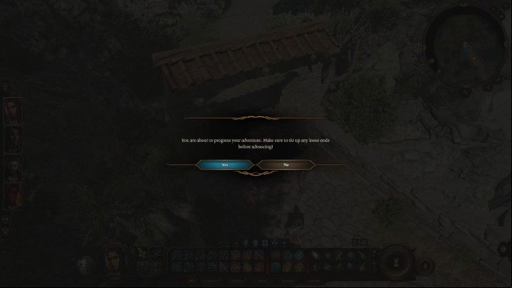 The game will warn you before you proceed further - Baldurs Gate 3: Mountain - Act 1 - Baldurs Gate 3 Guide, Walkthrough