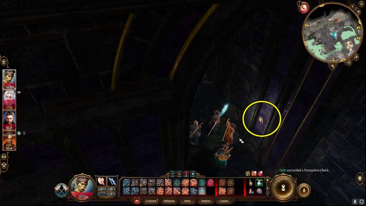 Go to the end of the room and press the button on the wall on the right side - Baldurs Gate 3: Grymforge in BG3 - walkthrough - Act 1 - Baldurs Gate 3 Guide, Walkthrough