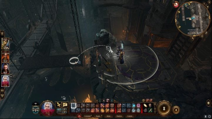 Pull the levers and wait until a platform appears, make one person from your party jump onto it - Baldurs Gate 3: Grymforge in BG3 - walkthrough - Act 1 - Baldurs Gate 3 Guide, Walkthrough