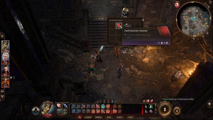 You will find the journal next to the skeleton, not far from the boat you used to get to the forge - Baldurs Gate 3: Grymforge in BG3 - walkthrough - Act 1 - Baldurs Gate 3 Guide, Walkthrough