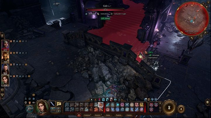 If you have a Rogue in your party, target someone who can be eliminated immediately with a Sneak Attack - Baldurs Gate 3: Gauntlet of Shar in BG3 - walkthrough - Act 2 - Baldurs Gate 3 Guide, Walkthrough