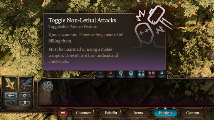 Open the tab described as "ive" from the main character bar at the bottom of the screen - Baldurs Gate 3: How to Wake up Knocked Out Character? - Combat - Baldurs Gate 3 Guide, Walkthrough