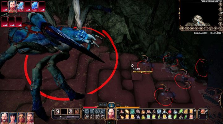The Whispering Depths are inhabited primarily by Ettercaps, which can cause temporary infections, and Phase Spiders, which, in addition to possessing venom, can also teleport - Baldurs Gate 3: Blighted Village - map - World Atlas - Baldurs Gate 3 Guide, Walkthrough