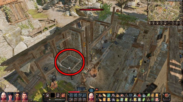 The ruined necromancer's house is located in the southeast part of the Blighted Village - Baldurs Gate 3: Blighted Village - map - World Atlas - Baldurs Gate 3 Guide, Walkthrough