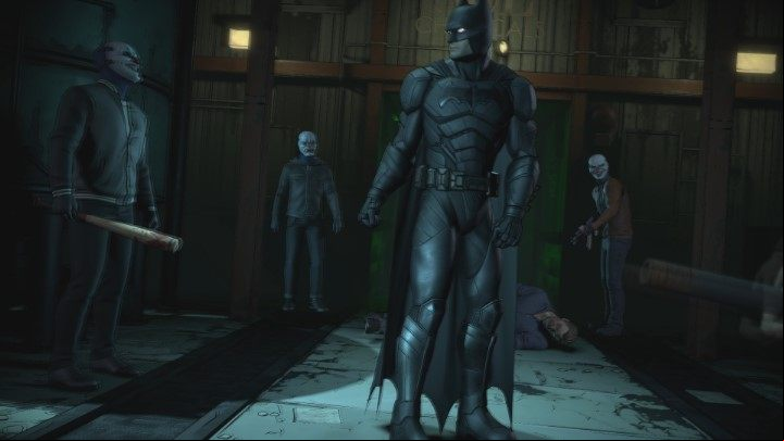 You will find Gordon lying on the ground inside the building and after a short while Batman will be surrounded by Jokers men - Chapter 3 - A Shadow Falls | Episode 5 - Same Stitch Villain Joker - Episode 5 - Same Stitch Villain Joker - Batman: The Telltale Series - The Enemy Within Game Guide