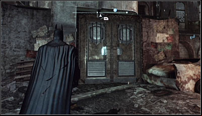 This riddle can be solved inside the building in which Zsaszs had his hideout - Riddles | Industrial District - Industrial District - Batman: Arkham City Game Guide