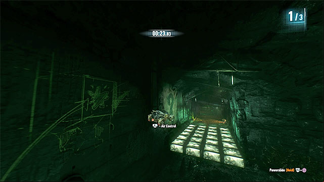 After each lap, you need to take a perfectly-timed long jump - First Riddler trial | Batman Arkham Knight - Riddlers Revenge - Batman: Arkham Knight Game Guide & Walkthrough