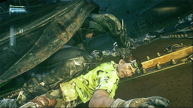 Again, as Batman, attack to defeat the Riddler once and for all - The Riddler - proper boss battle | Batman Arkham Knight - Riddlers Revenge - Batman: Arkham Knight Game Guide & Walkthrough