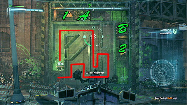 Required gadgets: Batmobile, winch, remote electrical charge - Riddler trophies on Founders Island (17-33) | Collectibles - Founders Island - Collectibles - Founders Island - Batman: Arkham Knight Game Guide & Walkthrough