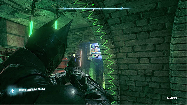 Generator is located on the right side - use EMP on it in order to load it up - Riddler trophies on Miagani Island (1-19) | Collectibles - Miagani Island - Collectibles - Miagani Island - Batman: Arkham Knight Game Guide & Walkthrough
