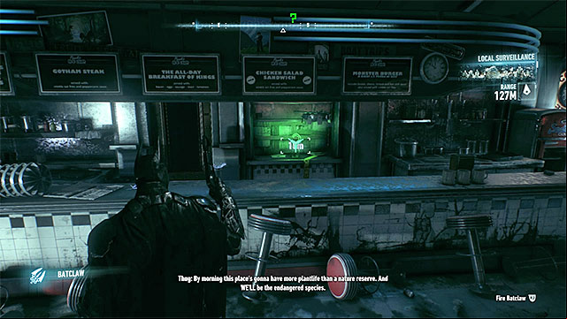 You will notice the trophy behind the counter - Riddler trophies on Miagani Island (1-19) | Collectibles - Miagani Island - Collectibles - Miagani Island - Batman: Arkham Knight Game Guide & Walkthrough