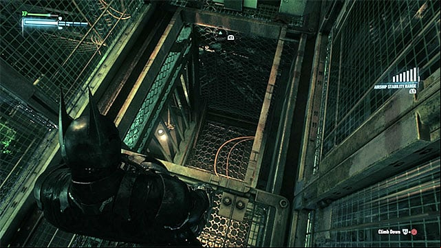 Drop down to get the trophy - Riddler trophies in the Stagg Airships (11-21) | Collectibles - Stagg Airships - Collectibles - Stagg Airships - Batman: Arkham Knight Game Guide & Walkthrough