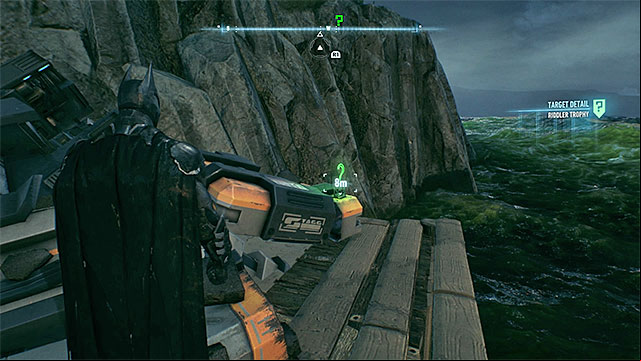 Find the smashed container at the shore and collect the trophy - Riddler trophies in the Stagg Airships (11-21) | Collectibles - Stagg Airships - Collectibles - Stagg Airships - Batman: Arkham Knight Game Guide & Walkthrough