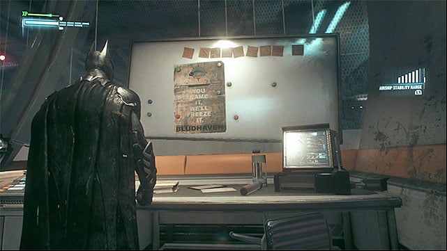 Scan the poster - Riddles in the Stagg Airships | Collectibles - Stagg Airships - Collectibles - Stagg Airships - Batman: Arkham Knight Game Guide & Walkthrough