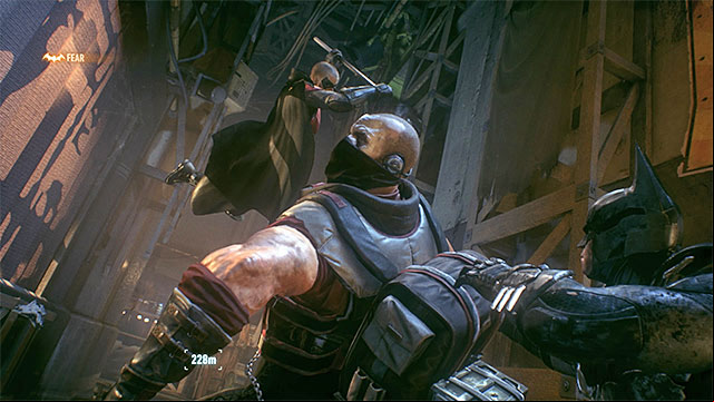 Batman and Robin can perform a Team Attack on the enemy with a minigun - Apprehend Christina Bell in sound stage B | Main story | Batman Arkham Knight - Main story - Batman: Arkham Knight Game Guide & Walkthrough