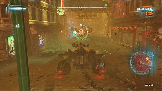 Plan your attacks on Cobra tanks carefully so that you wont get caught by other enemies - Arkham Knight - second encounter (Cloudburst tank battle) | Boss fights - Boss fights - Batman: Arkham Knight Game Guide & Walkthrough