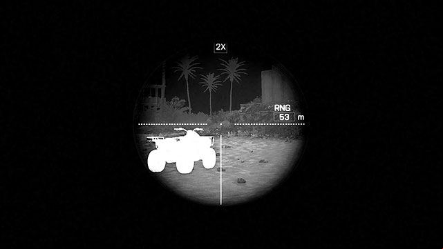 Thermal sights are based on a principle similar to that of the night vision sights but, it has a 2x zoom and ballistic reticle that facilitates aiming over longer distances - Optics - Short Range - Accessories - Battlefield 4 - Game Guide and Walkthrough