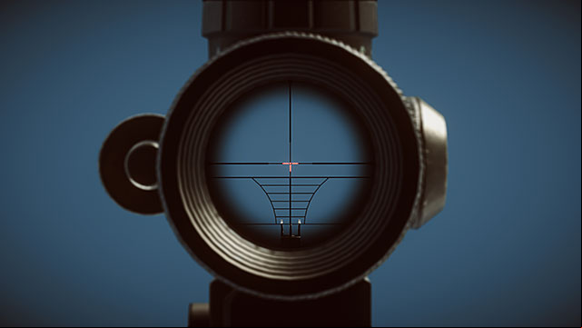 The Chinese sight of 4x zoom, offers a very complex reticle design which, on the one hand may be useful while aiming over long distances but, on the other hand, makes the view a bit les lucid - Optics - Medium Range - Accessories - Battlefield 4 - Game Guide and Walkthrough