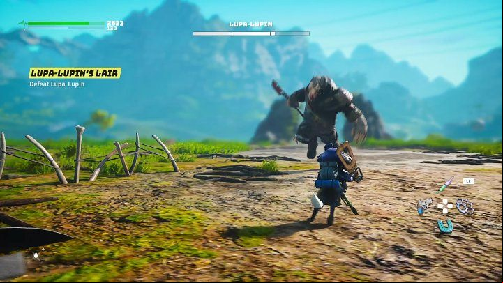 The final dangerous skill of this opponent is the jumping attack - Biomutant: Lupa-Lupin, 1. fight - how to defeat? - Bosses - Biomutant Guide