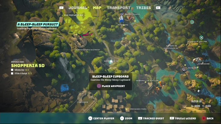 Location: In the square in the destroyed city, Shopperia 5D - Biomutant: Captives - walkthrough - Exploration - Biomutant Guide