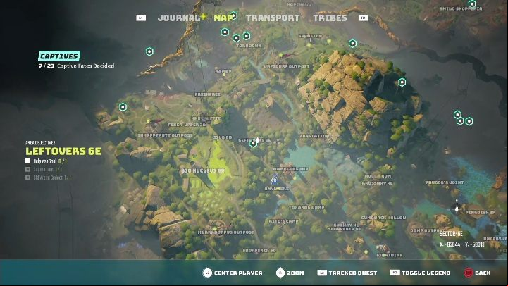 Location: Leftovers 6E - Biomutant: Captives - walkthrough - Exploration - Biomutant Guide