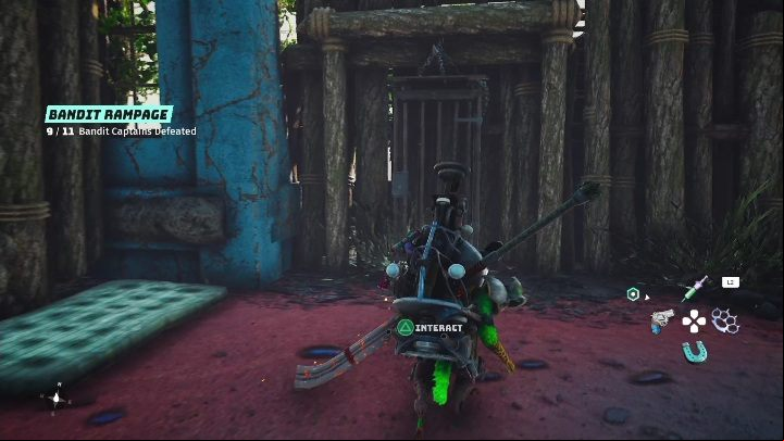 You will find the cage with the prisoner in a small wooden room on the left, right next to the mattress - Biomutant: Captives - walkthrough - Exploration - Biomutant Guide