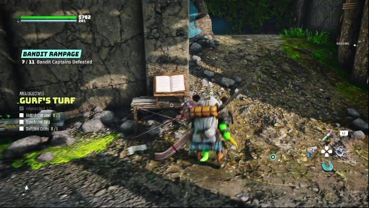 The codex is located in the enemy camp, right next to the walls - Biomutant: Skillpoints Codex - list of all - Secrets & Collectibles - Biomutant Guide