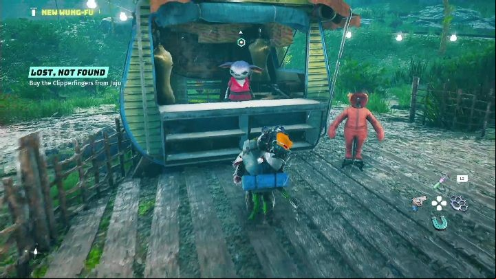 After meeting with Trim, you must go to Juju - Biomutant: Scorpions - walkthrough - NPC quests - Biomutant Guide