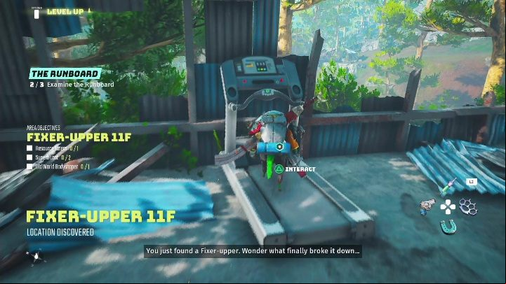 You'll find this Runboard in the garage of the destroyed building - Biomutant: The Runboard - walkthrough - Exploration - Biomutant Guide