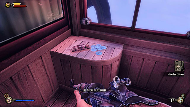 When you get to the gondola allow Elizabeth to deal with a locked entrance to the cabin - Ride the gondola to the First Lady airship | Chapter 12 - Return to Hall of Heroes - Chapter 12 - Return to Hall of Heroes - BioShock Infinite Guide